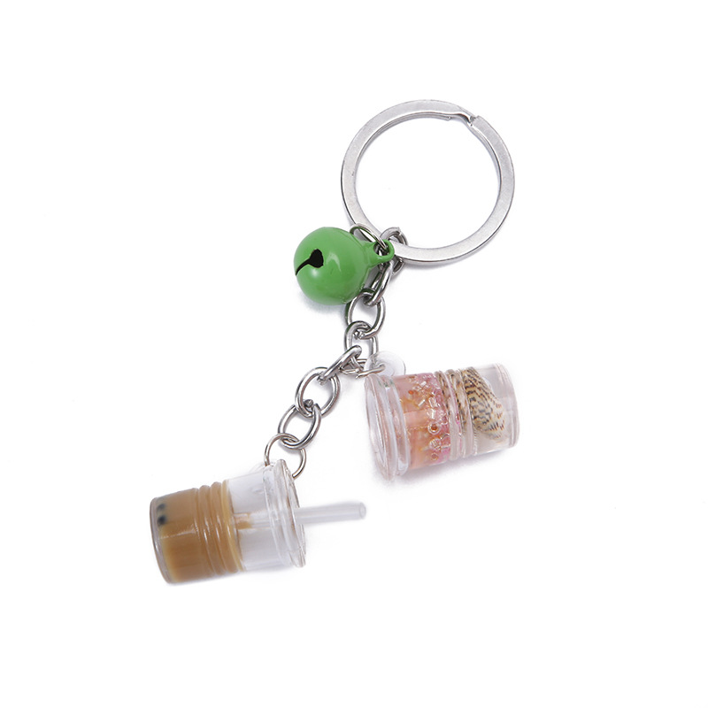 Simulation Glass Jar Keychain Milk Tea Keychain Hot Selling Small Gift Promotion Scan Code Small Gift Souvenir Simulation Glass Jar Keychain Milk Tea Keychain Hot Selling Small Gift Promotion Scan Code Small Gift Souvenir