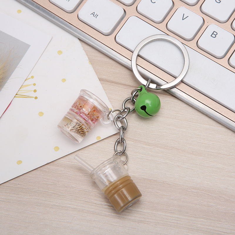 Simulation Glass Jar Keychain Milk Tea Keychain Hot Selling Small Gift Promotion Scan Code Small Gift Souvenir Simulation Glass Jar Keychain Milk Tea Keychain Hot Selling Small Gift Promotion Scan Code Small Gift Souvenir