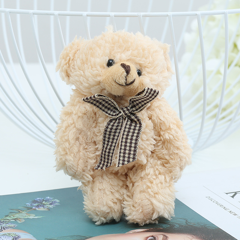 New Cute Bear Ornaments Plush Bag Pendant One-Piece Bear Keychain Gift Bouquet Doll Factory Wholesale