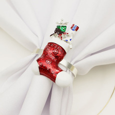 Hotel Western Food Green Christmas Tree Napkin Ring Napkin Ring Alloy Diamond Napkin Ring Napkin Ring Wholesale