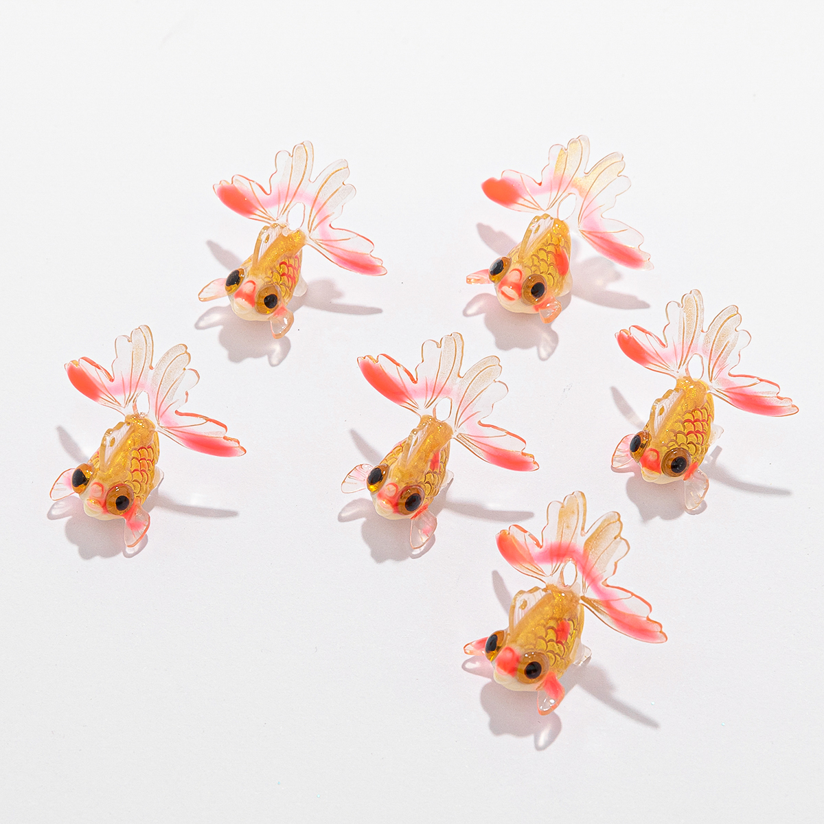 Full Net DIY Accessories Wholesale and Retail Resin Simulation Goldfish Ornament Pendant Keychain Earrings