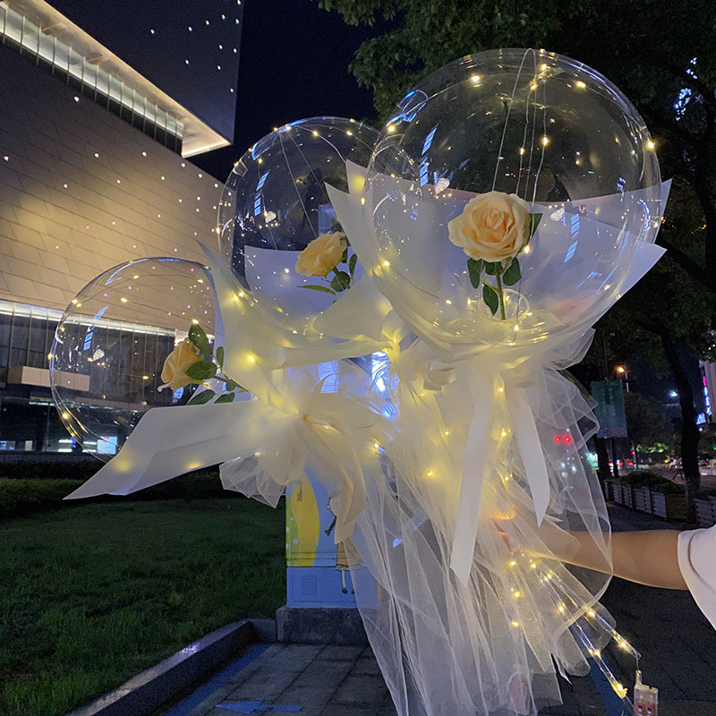 2021 New Internet Celebrity Bounce Ball with Light Bounce Ball Rose Balloon Manufacturer