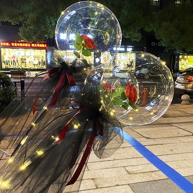 2021 New Internet Celebrity Bounce Ball with Light Bounce Ball Rose Balloon Manufacturer