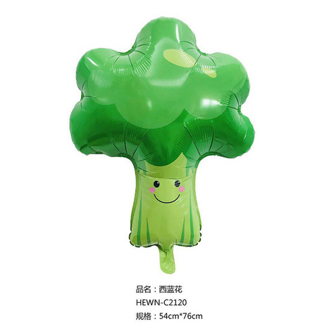 Factory direct fruit balloon children&#039;s birthday party decoration balloon large shaped vegetable aluminum film balloon