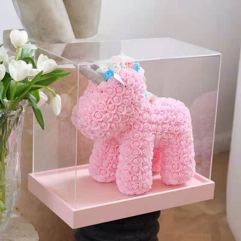 Unicorn Eternal Life PE Flower Artificial Rose Valentine&#039;s Day Christmas Gift for Girlfriend and Friends