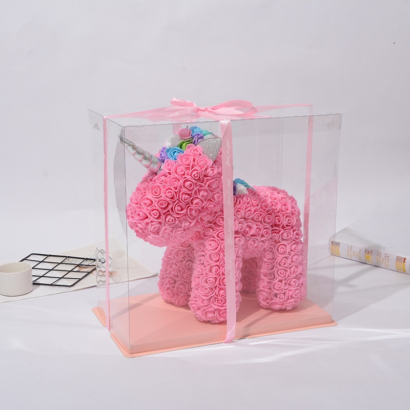 Unicorn Eternal Life PE Flower Artificial Rose Valentine&#039;s Day Christmas Gift for Girlfriend and Friends