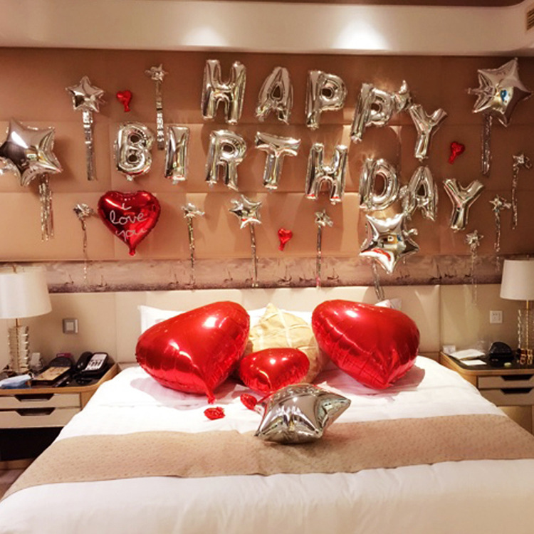 Happy Birthday Happy Birthday Birthday Letter Set Birthday Party Aluminum Balloon Birthday Balloon Wholesale