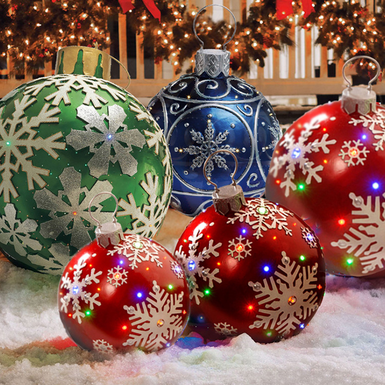 Christmas Jewelry Ball Outdoor Fun Holiday Atmosphere Crafts PVC Inflatable Toy Ball Independent Station Cross-Border Hot Christmas Jewelry Ball Outdoor Fun Holiday Atmosphere Crafts PVC Inflatable Toy Ball Independent Station Cross-Border Hot