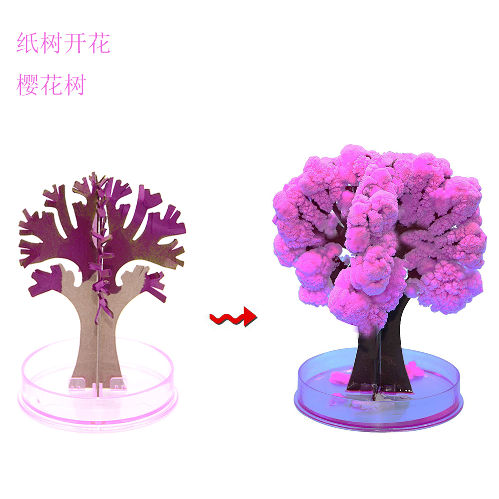 Romantic Cherry Blossoms Tree Colorful Magic Christmas Tree DIY Fun Pediatrics Toy Paper Tree Flowering Romantic Cherry Blossoms Tree Colorful Magic Christmas Tree DIY Fun Pediatrics Toy Paper Tree Flowering