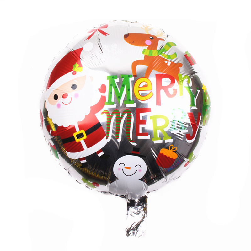 Wholesale 18-Inch round Christmas Series Aluminum Balloon Party Wedding Celebration Decoration Aluminum Foil Balloon