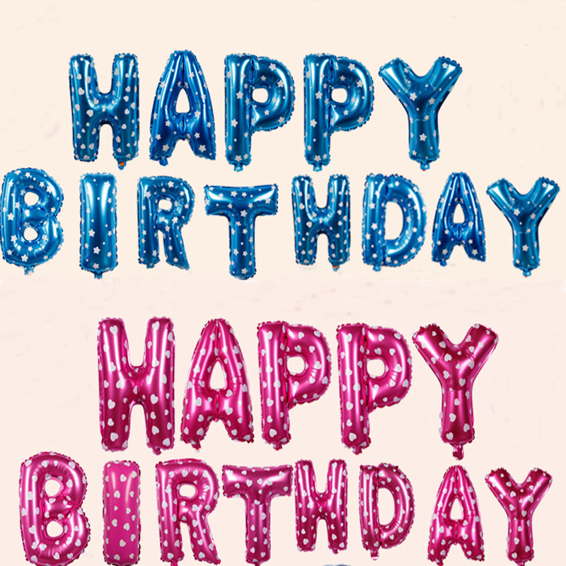 Happy Birthday Happy Birthday Birthday Letter Set Birthday Party Aluminum Balloon Birthday Balloon Wholesale