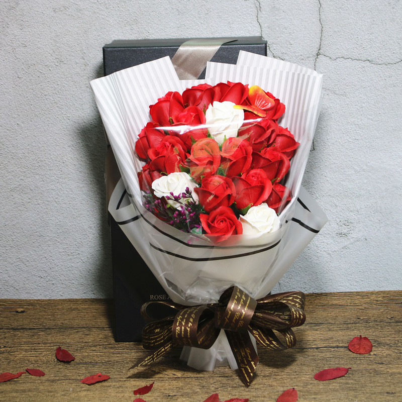 Rose Soap Flower Creative Soap Flower Mini Bouquet 520 Valentine&#039;s Day Wedding Commemorative Christmas Novelty Gift