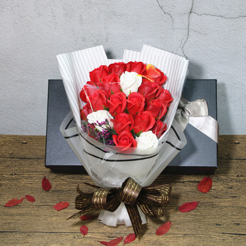 Rose Soap Flower Creative Soap Flower Mini Bouquet 520 Valentine's Day Wedding Commemorative Christmas Novelty Gift Rose Soap Flower Creative Soap Flower Mini Bouquet 520 Valentine's Day Wedding Commemorative Christmas Novelty Gift