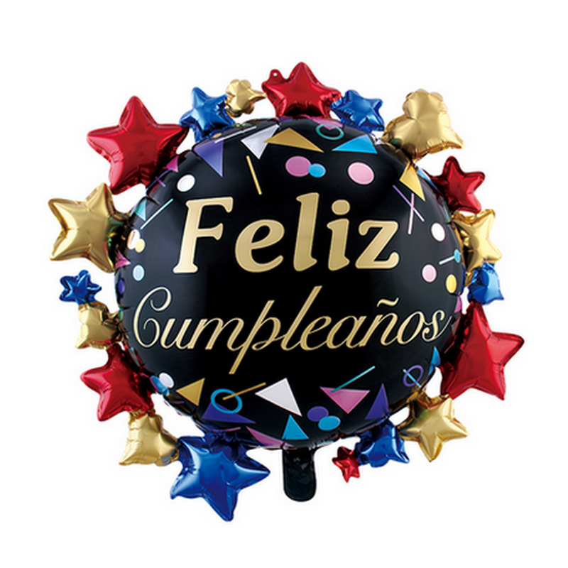 New English Spanish Birthday XINGX Aluminum Foil Balloon Children's Birthday Party Decoration Supplies Cloth Exhibition Decoration New English Spanish Birthday XINGX Aluminum Foil Balloon Children's Birthday Party Decoration Supplies Cloth Exhibition Decoration