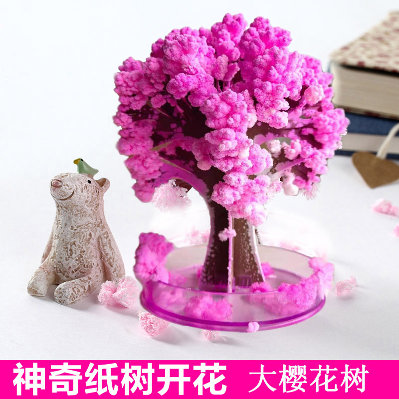 Paper Tree Flowering Children Education Cherry Tree Crystalline Christmas Tree Magic Gift Decoration Magic Tree Science Toy