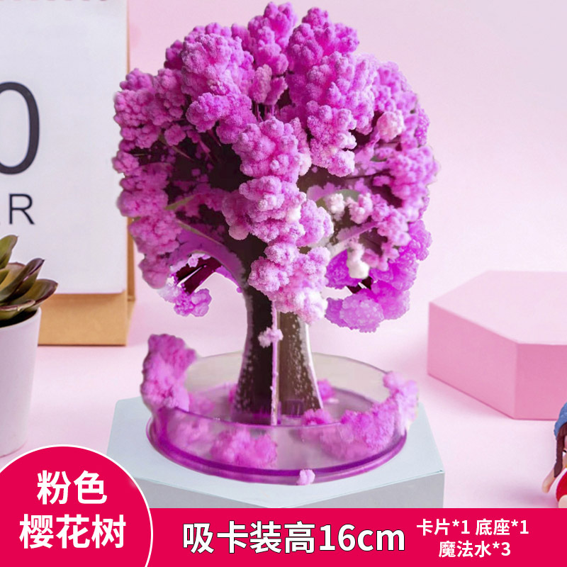 Paper Tree Flowering Children Education Cherry Tree Crystalline Christmas Tree Magic Gift Decoration Magic Tree Science Toy