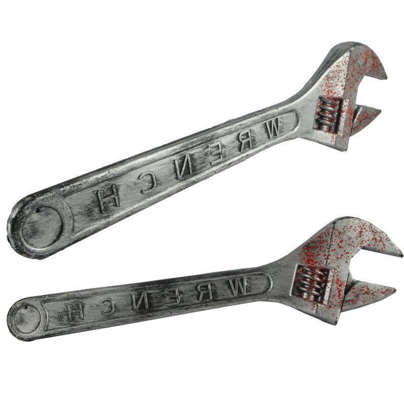 Film and Television Props Plastic Bloody Wrench Halloween Supplies Zombie Flap Plastic Simulation Wrench Props Weapon