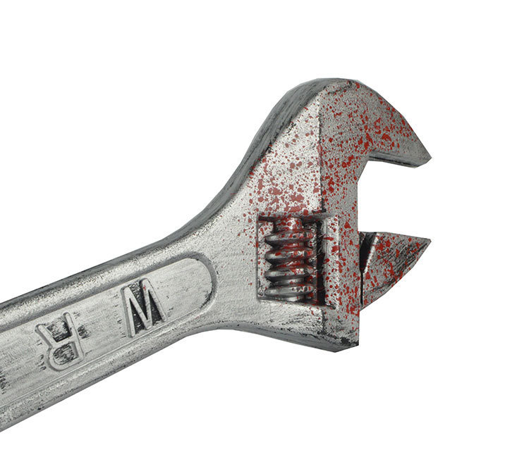 Film and Television Props Plastic Bloody Wrench Halloween Supplies Zombie Flap Plastic Simulation Wrench Props Weapon Film and Television Props Plastic Bloody Wrench Halloween Supplies Zombie Flap Plastic Simulation Wrench Props Weapon
