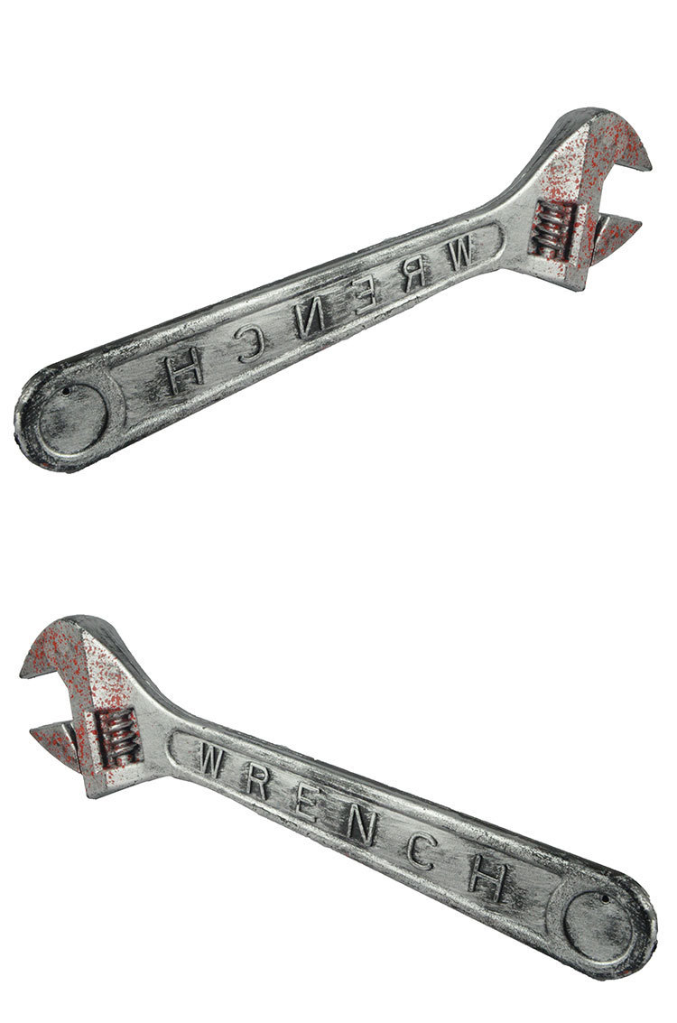 Film and Television Props Plastic Bloody Wrench Halloween Supplies Zombie Flap Plastic Simulation Wrench Props Weapon Film and Television Props Plastic Bloody Wrench Halloween Supplies Zombie Flap Plastic Simulation Wrench Props Weapon