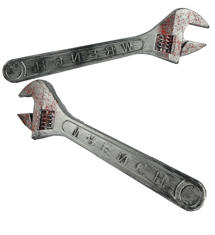 Film and Television Props Plastic Bloody Wrench Halloween Supplies Zombie Flap Plastic Simulation Wrench Props Weapon Film and Television Props Plastic Bloody Wrench Halloween Supplies Zombie Flap Plastic Simulation Wrench Props Weapon