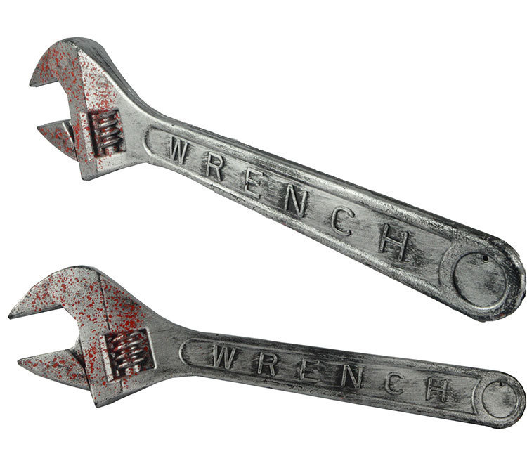 Film and Television Props Plastic Bloody Wrench Halloween Supplies Zombie Flap Plastic Simulation Wrench Props Weapon Film and Television Props Plastic Bloody Wrench Halloween Supplies Zombie Flap Plastic Simulation Wrench Props Weapon