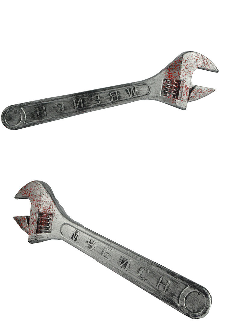 Film and Television Props Plastic Bloody Wrench Halloween Supplies Zombie Flap Plastic Simulation Wrench Props Weapon Film and Television Props Plastic Bloody Wrench Halloween Supplies Zombie Flap Plastic Simulation Wrench Props Weapon