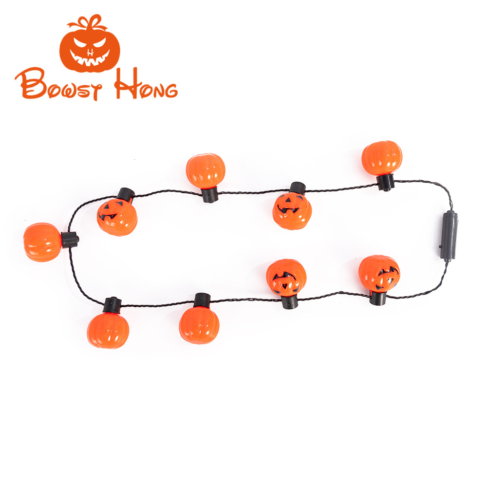 Exclusive for Cross-Border LED Luminous Pumpkin Lamp Necklace Halloween Decoration Cheering Props Holiday Supplies Exclusive for Cross-Border LED Luminous Pumpkin Lamp Necklace Halloween Decoration Cheering Props Holiday Supplies