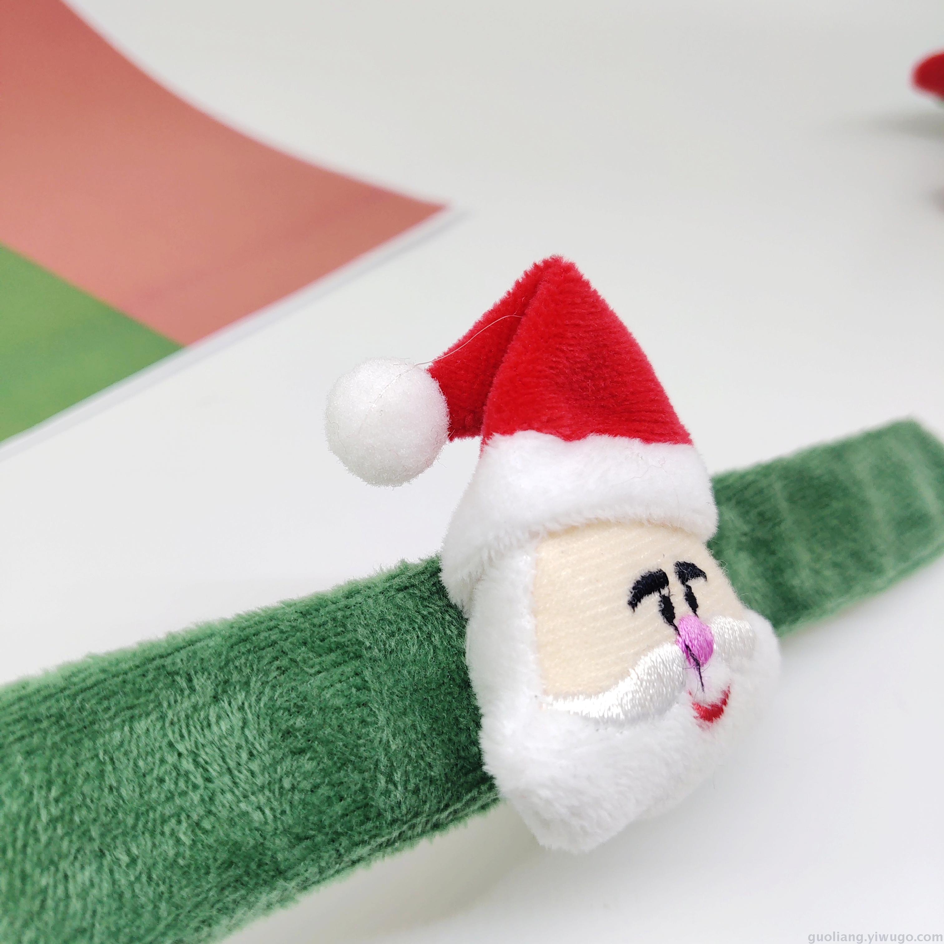 Cross-border trade Santa Claus Milu deer pat-ring gift bracelet stuffed toy gift Christmas pat-ring