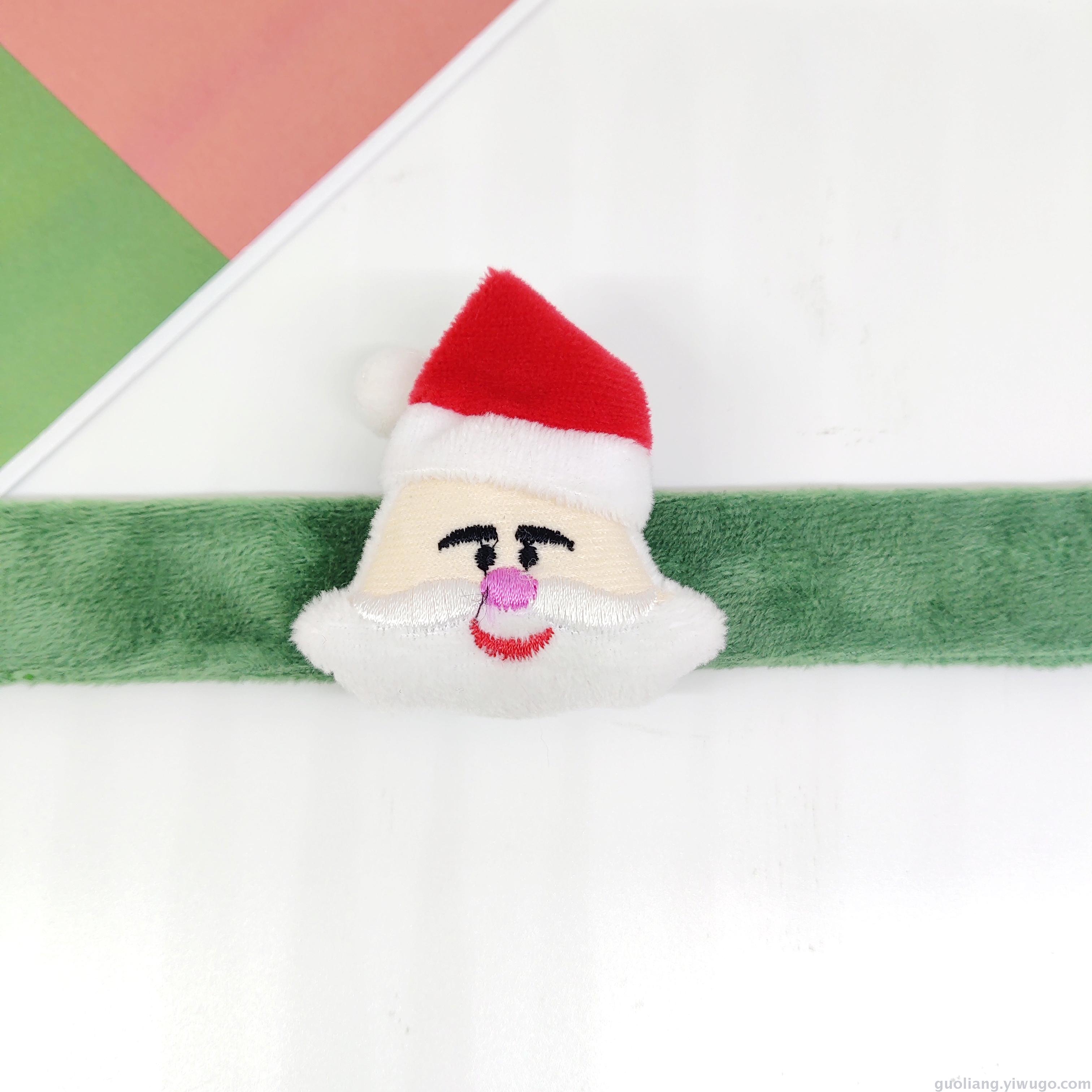 Cross-border trade Santa Claus Milu deer pat-ring gift bracelet stuffed toy gift Christmas pat-ring