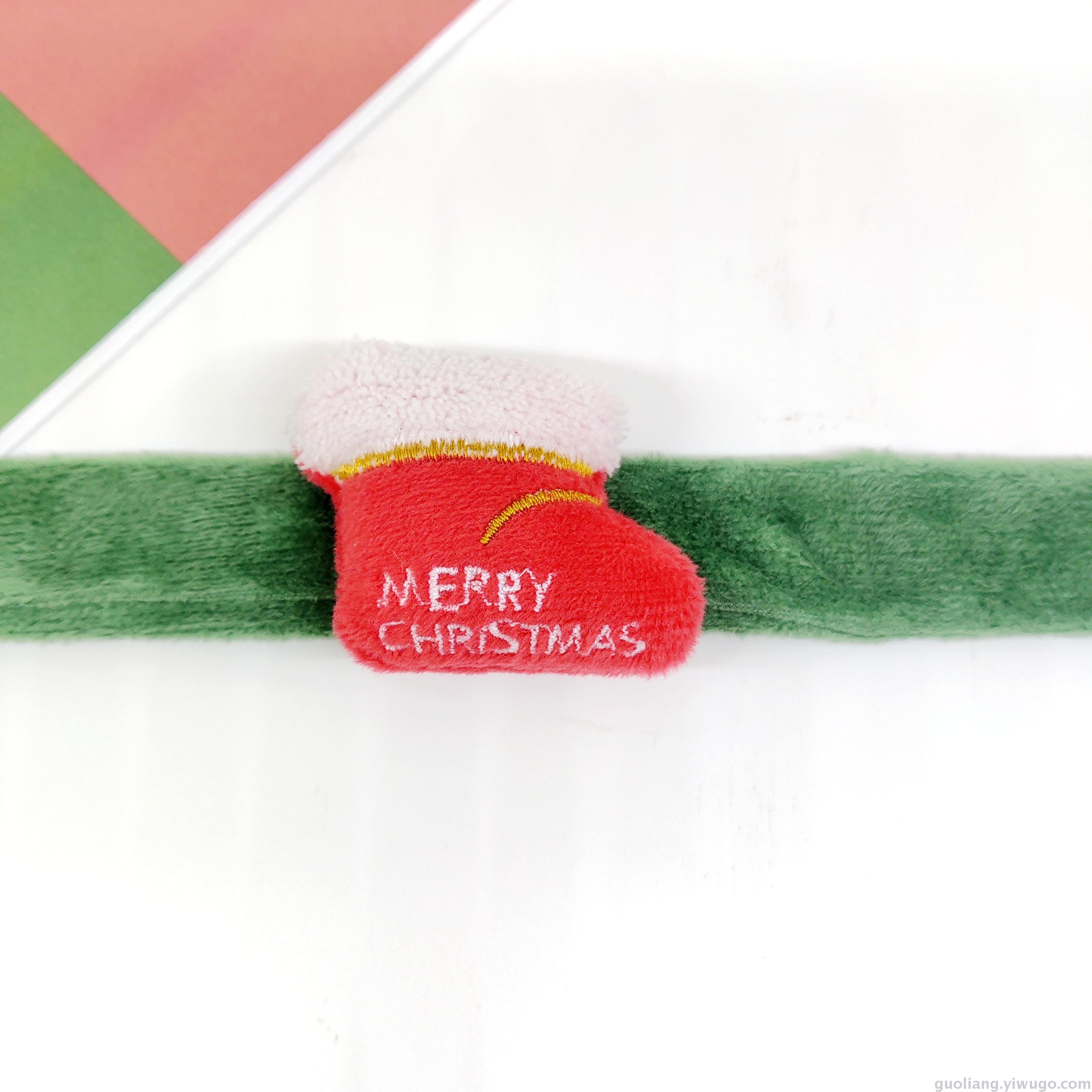 Cross-border trade Santa Claus Milu deer pat-ring gift bracelet stuffed toy gift Christmas pat-ring