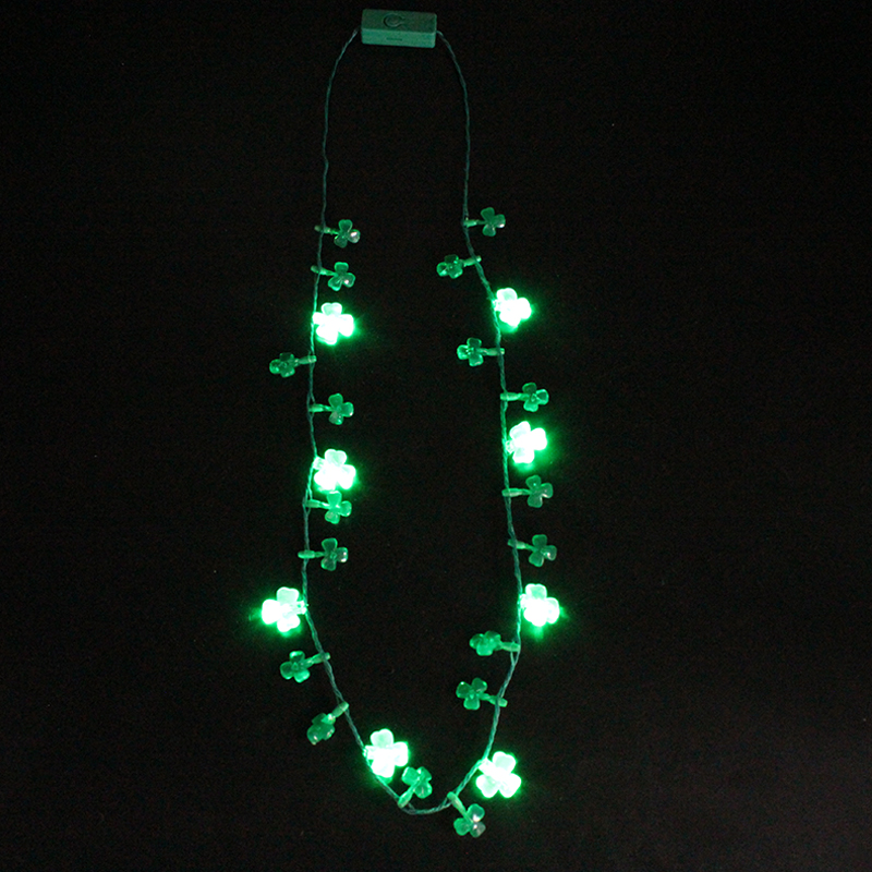 ZD Factory Direct Sales Foreign Trade Popular Style Luminous Led Clover Necklace Halloween Christmas Party Supplies ZD Factory Direct Sales Foreign Trade Popular Style Luminous Led Clover Necklace Halloween Christmas Party Supplies