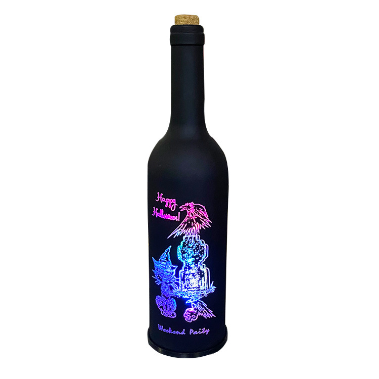 New Halloween Wine Bottle Lights Colorful Color Changing Horror Gift Decoration Scene Props Layout Bar Party Supplies