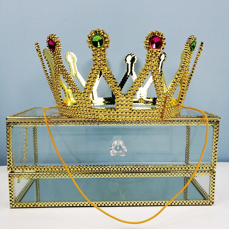 King Crown Halloween Ball Dress up Plastic Crown Truncheon Party Supplies Birthday Crown Princess Crown King Crown Halloween Ball Dress up Plastic Crown Truncheon Party Supplies Birthday Crown Princess Crown
