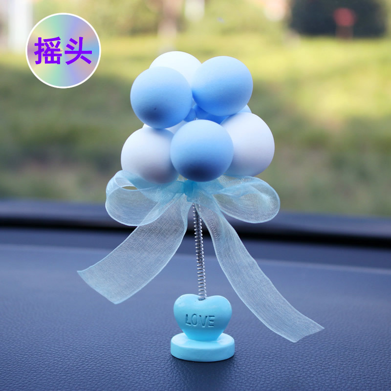 Type as TikTok Macaron Light Shaking Head Confession Balloon Creative Doll Car Decoration Car Perfume Seat Manufacturer
