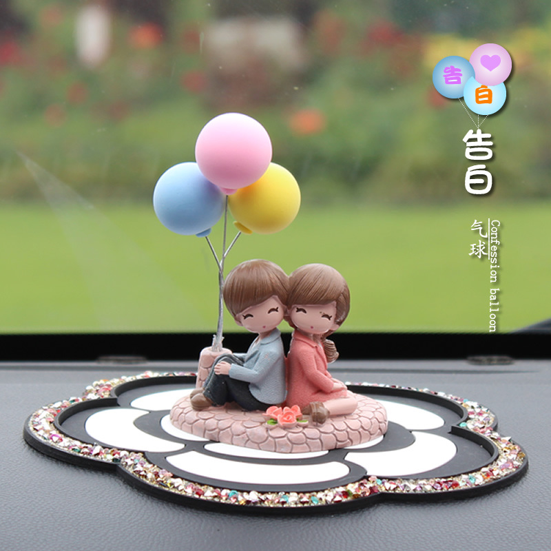 Type as TikTok Macaron Light Shaking Head Confession Balloon Creative Doll Car Decoration Car Perfume Seat Manufacturer