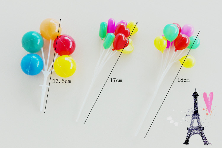 Christmas Cake Insert Card Plug-in Color round Lovely Balloon Cake Decoration Plug-in Card Insert Birthday Cake Insert