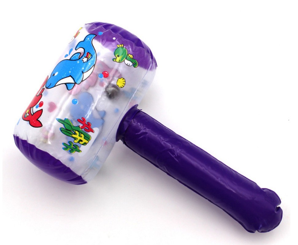 Cartoon Inflatable Hammer Toy Small Hammer with Bell Hammer Baby Balloon Child Kid Wholesale Stall Supply