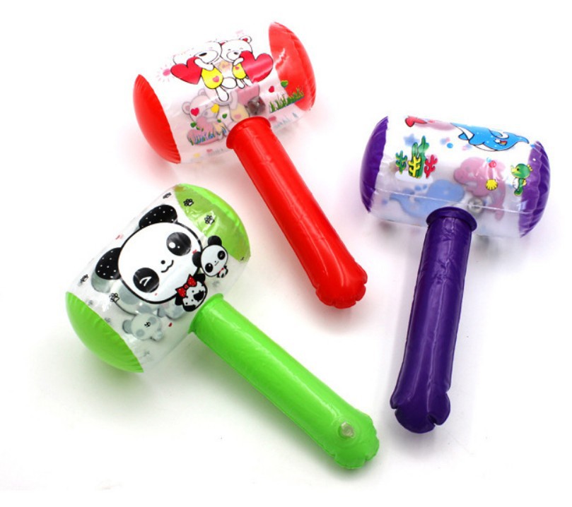 Cartoon Inflatable Hammer Toy Small Hammer with Bell Hammer Baby Balloon Child Kid Wholesale Stall Supply