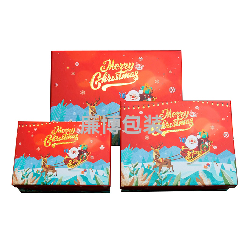 Red New Style Christmas Gift Box Christmas Eve Santa Claus Apple Gift Box Handbag Set