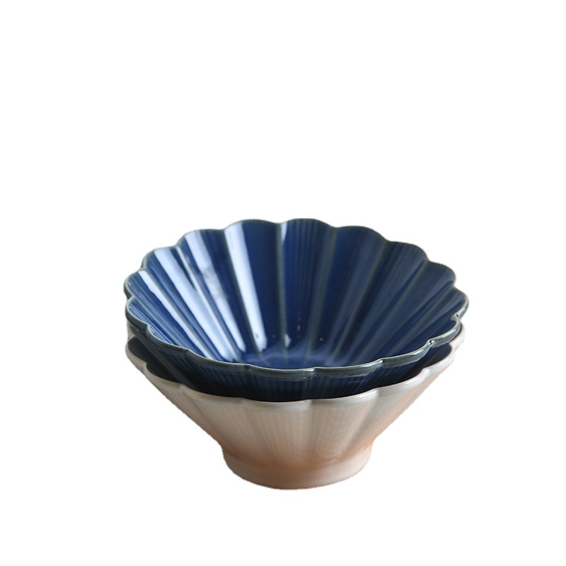 Japanese Style Ramen Bowl Kiln Baked Large Bowl Trumpet Bowl Household Noodles Large Soup Bowl Rain-Hat Shaped Bowl Salad Bowl