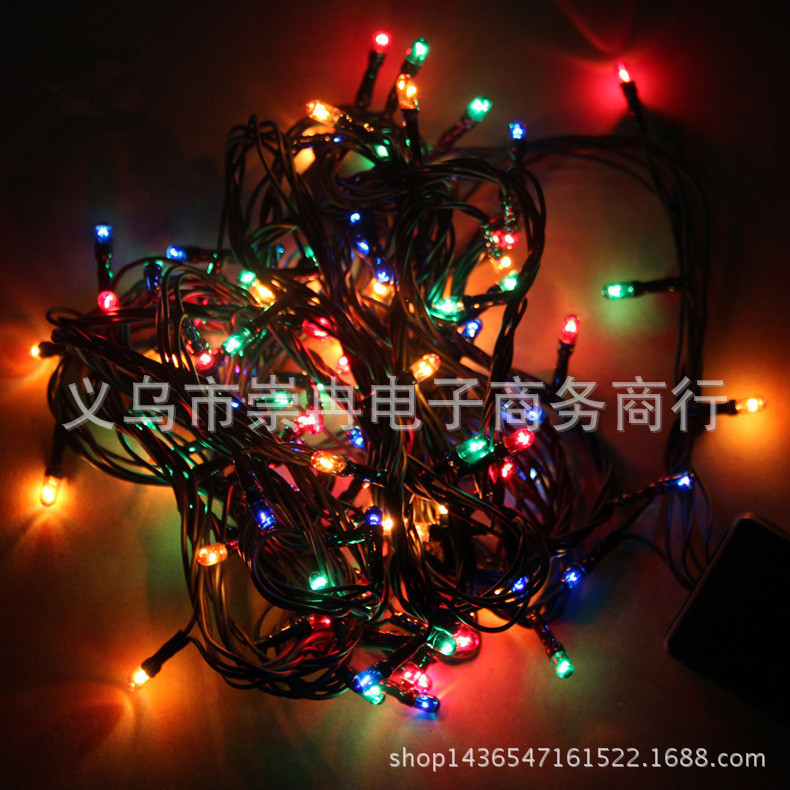 Christmas tree decorative towns 10 meters 100 head of colored towns Christmas towns string Christmas tree decorative towns 10 meters 100 head of colored towns Christmas towns string