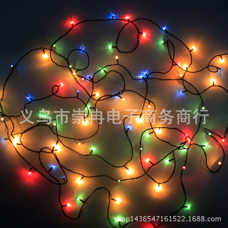 Christmas tree decorative towns 10 meters 100 head of colored towns Christmas towns string Christmas tree decorative towns 10 meters 100 head of colored towns Christmas towns string