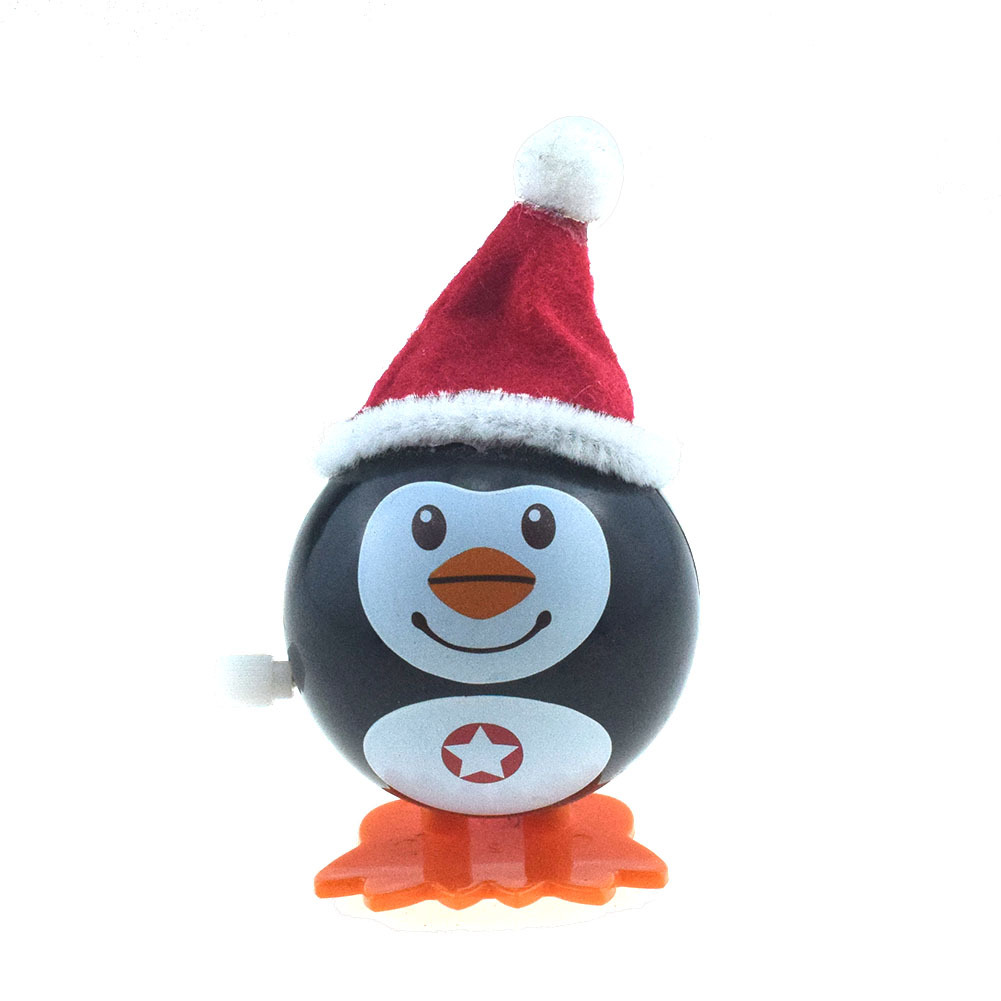 Cute Clockwork Santa Claus Shaking His Head Walking Winding Santa Claus Snowman Toy Chain Elk Cross-Border Supply