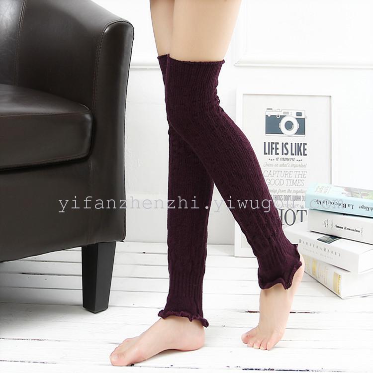 Trumpet floral leg warmers leg warmers OEM female Korean winter warm feet factory direct wholesale