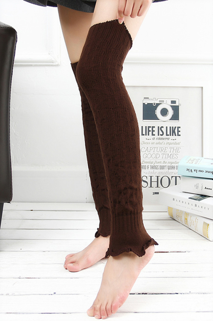 Trumpet floral leg warmers leg warmers OEM female Korean winter warm feet factory direct wholesale