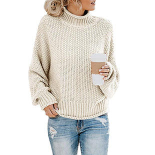Amazon hot style sweater, v-neck, trumpet sleeve sweater