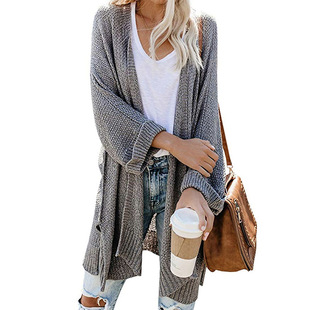 Amazon hot style sweater, v-neck, trumpet sleeve sweater
