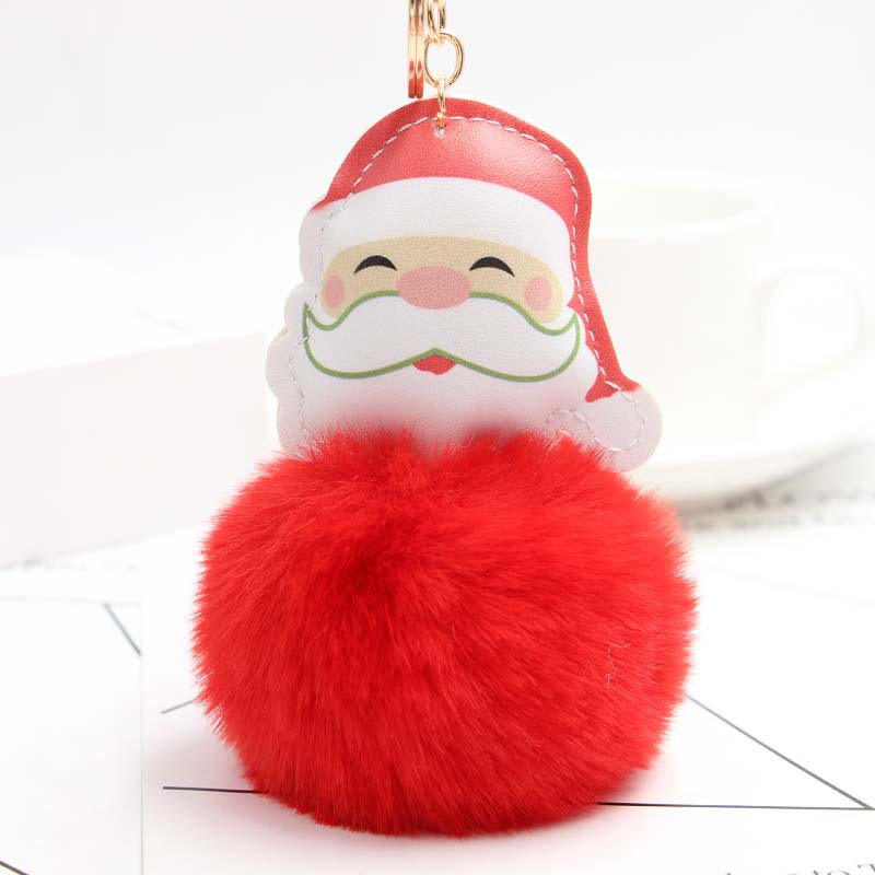 Koorol Cartoon Santa Claus Plush Pendant Santa Claus Fur Ball Keychain Cellphone Car Bag Ornaments Koorol Cartoon Santa Claus Plush Pendant Santa Claus Fur Ball Keychain Cellphone Car Bag Ornaments