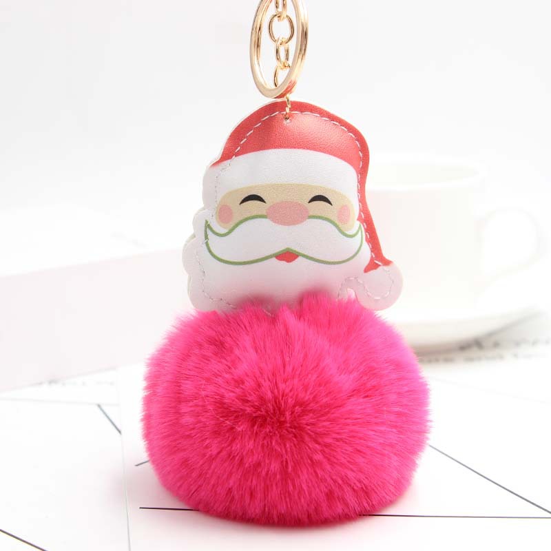 Koorol Cartoon Santa Claus Plush Pendant Santa Claus Fur Ball Keychain Cellphone Car Bag Ornaments Koorol Cartoon Santa Claus Plush Pendant Santa Claus Fur Ball Keychain Cellphone Car Bag Ornaments
