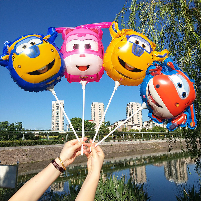 Balloon Wholesale Stall Wholesale Medium Support Rod WeChat Push Aluminum Film Children Stall Inflatable Toy Animal Cartoon